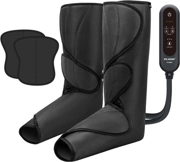 Leg Massager for Circulation and Pain Relief, Air Compression Leg and Foot Massager to Relieve Pain Swelling Edema with 2 Size Extensions- Great Gift for Wife Mom and Friend